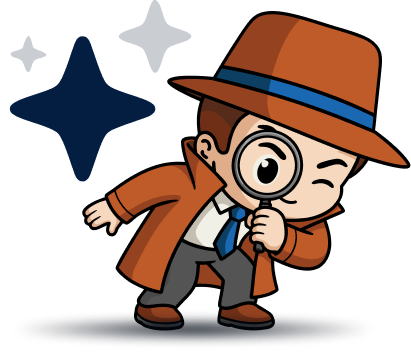 Mascote detetive da Lupa IA do Tintim